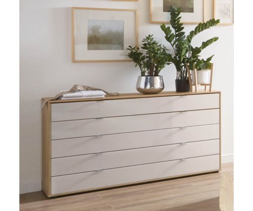 Wiemann Bari Champagne Glass 5 Drawer Chest