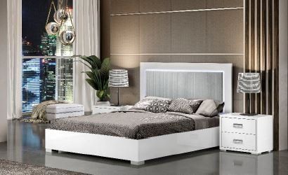 H2O Design Bella White Italian Bed Frame