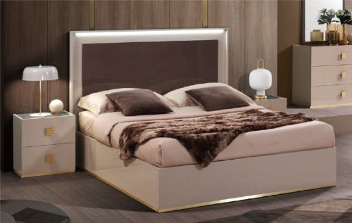 H2O Design Gilda Pearl Bronze Italian Bed Frame