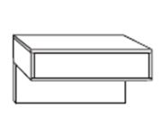 Wiemann Lagos 1 Drawer Floating Bedside Table 