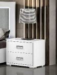 H2O Design Bella White Italian Night Table