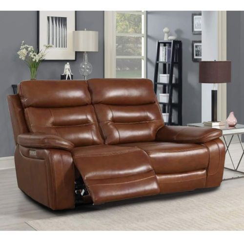 Belgravia Brown Leather Power Recliner 2 Seater Sofa