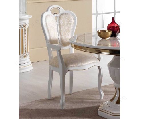 Ben Company New Venus White Italian Giglio Dining Armchair