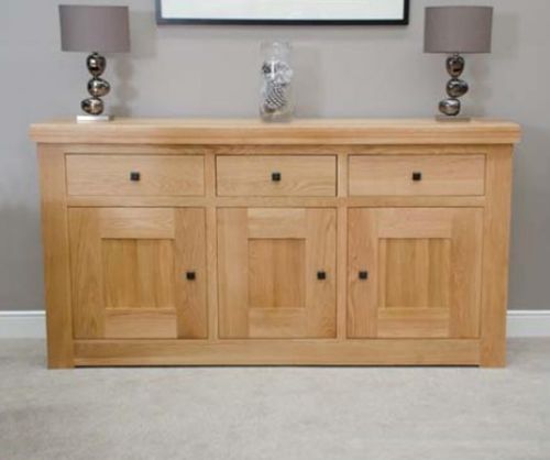 Homestyle GB Bordeaux Oak 3 Door 3 Drawer Sideboard