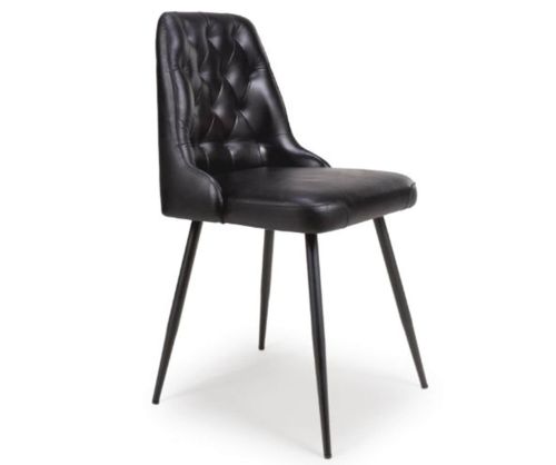 Furniture Link Bradley Black Dining Chair in Pair