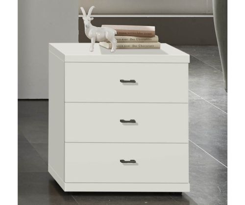Wiemann Cairns White 3 Drawer Bedside Cabinet