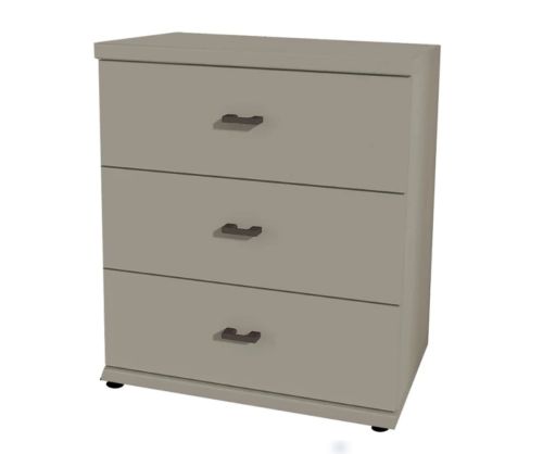 Wiemann Cairns Pebble Grey 3 Drawer Bedside Cabinet