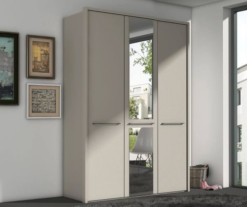 Wiemann Cairns Pebble Grey and Mirror 3 Door Hinged Wardrobe