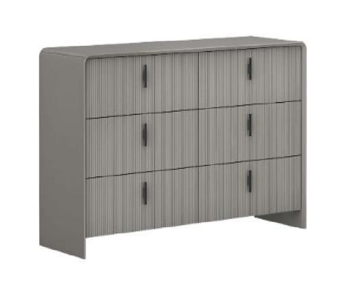 Furniture Link Cavelli Grey 6 Drawer Chest
