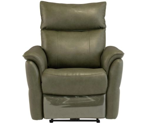 World Furniture Cerano Green Faux Leather Electric Recliner Chair