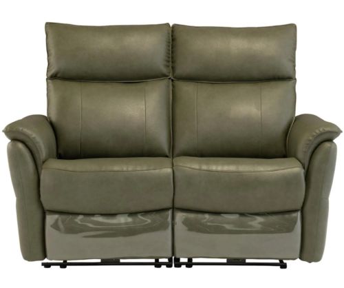 World Furniture Cerano Green Faux Leather Electric Recliner 2 Seater Sofa