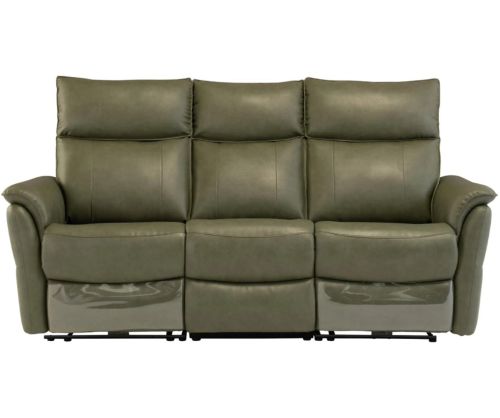 World Furniture Cerano Green Faux Leather Electric Recliner 3 Seater Sofa