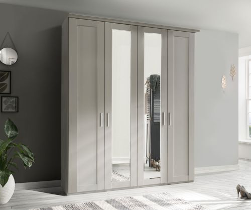 Wiemann Cambridge Champagne 4 Door Wardrobe with 2 Mirror
