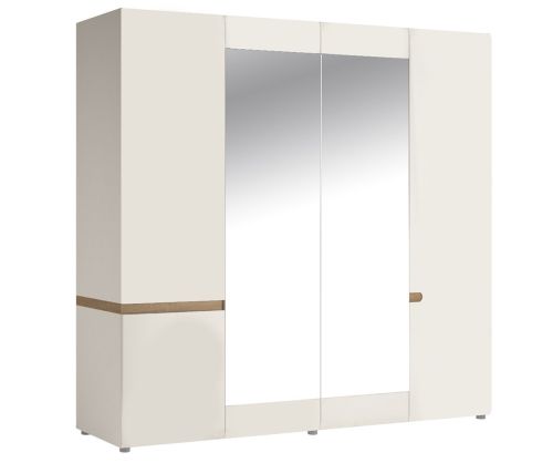 FTG Chelsea 4 Door Wardrobe with Mirror
