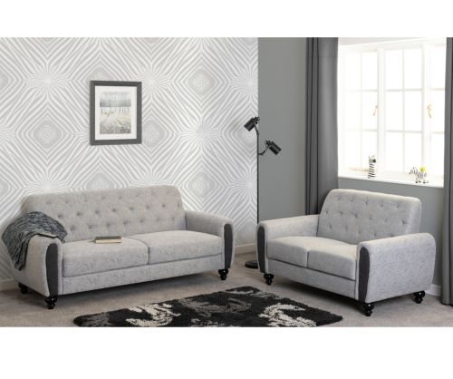 Seconique Furniture Chester Light Grey 3+2 Sofa Set