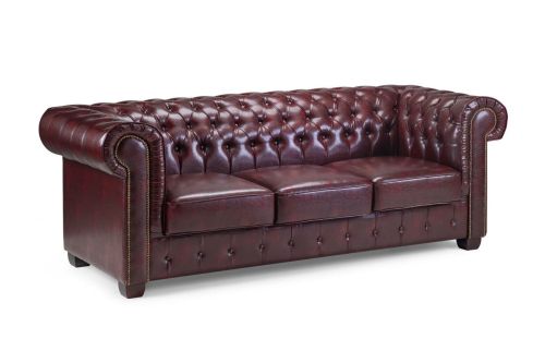 Mallow Oxblood Red 3 Seater Sofa