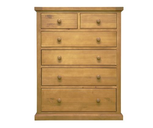 Heritance Bold Pine Large 2 Over 4 Drawer Chest 