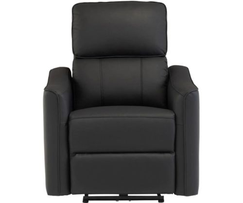 World Furniture Claudia Black Leather Electric Recliner Chair