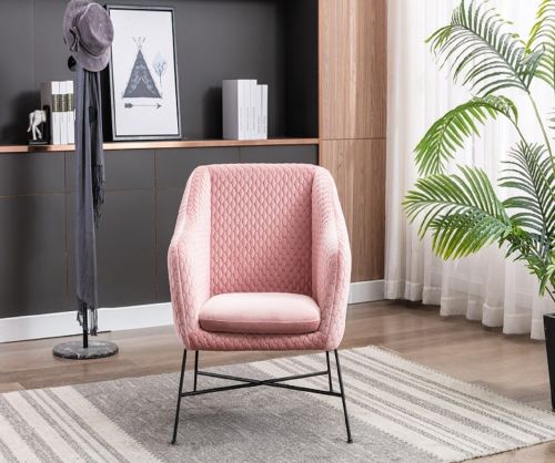 Furniture Link Cleo Powder Pink Accent Chair