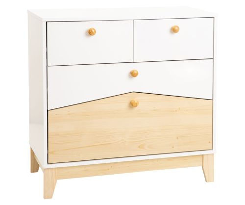 Seconique Furniture Cody White and pine 2+2 Drawer Chest