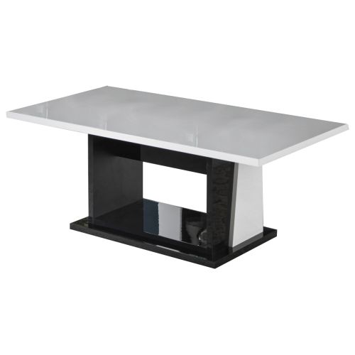 Ben Company Elisa White and Black Italian Coffee Table