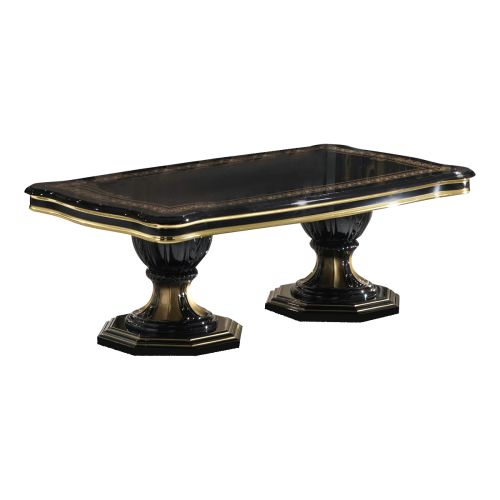 Ben Company Betty Black and Gold Finish Italian Coffee Table