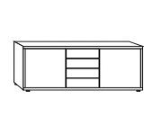 Wiemann Genf 2 Door 4 Drawer Combi Dresser