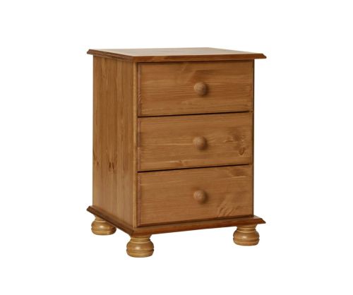FTG Copenhagen Pine 3 Drawer Bedside