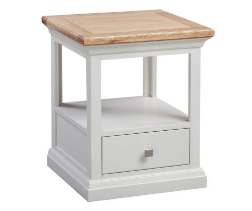 Homestyle GB Cotswold Painted Oak 1 Drawer Lamp Table