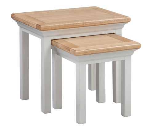 Homestyle GB Cotswold Painted Oak Nest of Table