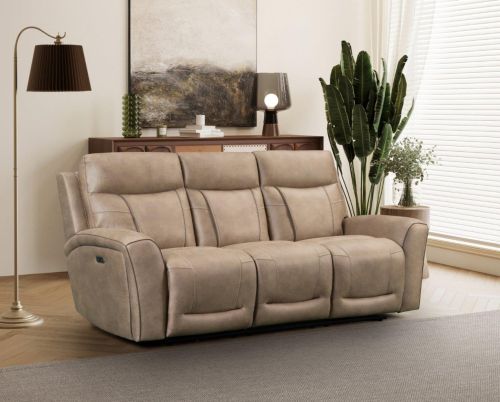 Nico Sand Fabric Power Recliner 3+1+1 Sofa Set