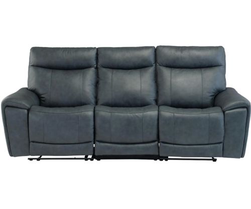 World Furniture Danetti Vintage Blue Leather Electric Recliner 3 Seater Sofa