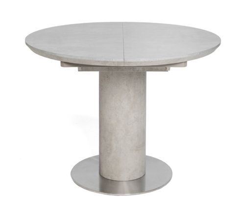 Furniture Link Delta Melamine Concrete Round Extending Dining Table