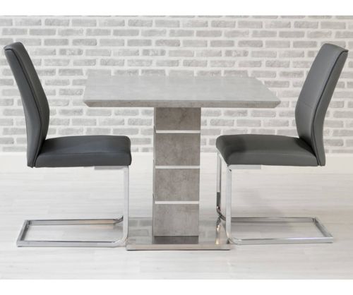 Furniture Link Delta Melamine Concrete Square Dining Table