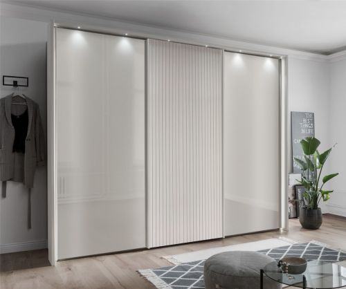 Wiemann Denver Carcase Finish Sliding Door Wardrobe with Carcase Decking