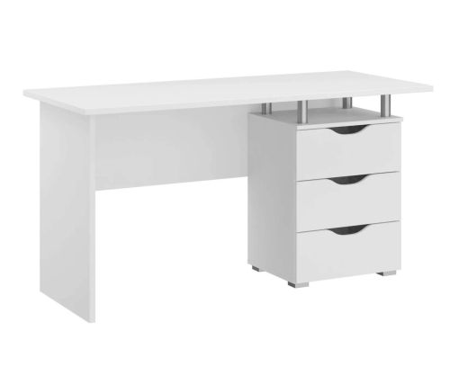 Rauch Blue HomeOffice Alpine White Office Desk with 3 Drawers