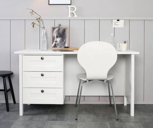 Rauch Orange HomeOffice Alpine White Office Desk with 3 Drawer