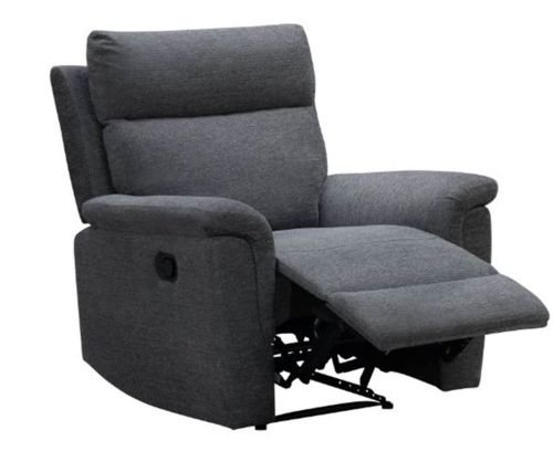 Furniture Link Detroit Grey Fabric Manual Recliner Armchair