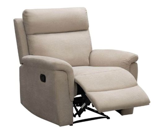 Furniture Link Detroit Natural Fabric Power Recliner Armchair