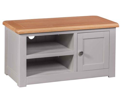 Homestyle GB Diamond Painted Oak 1 Door TV Cabinet