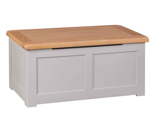 Homestyle GB Diamond Painted Oak Blanket Box