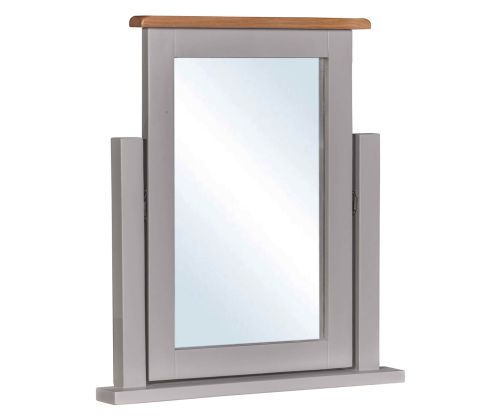 Homestyle GB Diamond Painted Oak Dressing Table Mirror