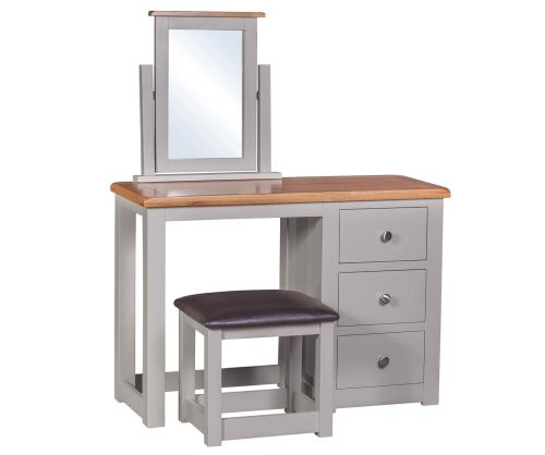 Homestyle GB Diamond Painted Oak Dressing Table and Stool