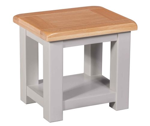 Homestyle GB Diamond Painted Oak Lamp Table