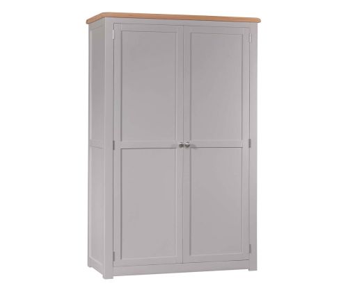 Homestyle GB Diamond Painted Oak Ladies 2 Door Wardrobe
