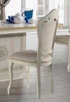 H2O Design Aurora Beige Birch Gold Brigitte Italian Dining Chair in Pair