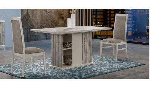 H2O Design Caprice Italian Rectangular Extending Dining Table with 6 Dining Chairs