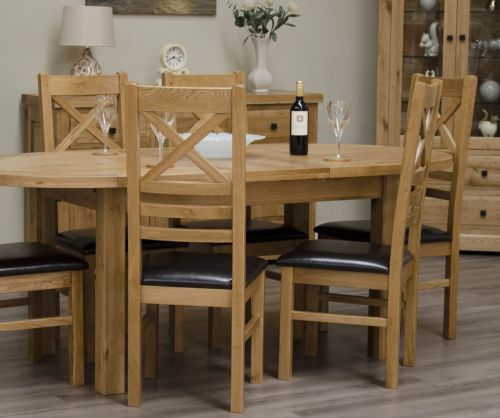 Homestyle GB Deluxe Oval Extending Dining Table