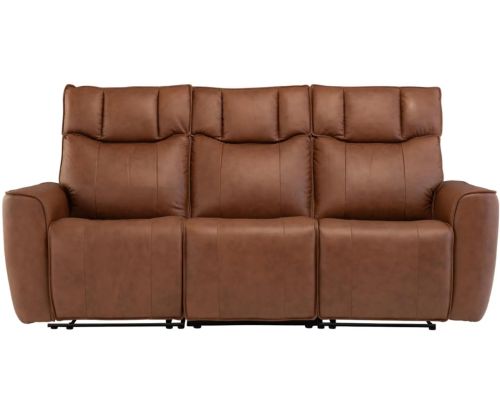 World Furniture Dolfino Tan Leather Electric Recliner 3 Seater Sofa
