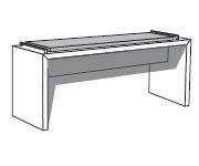 Wiemann Lagos Dressing Bench with Upholstered Faux Leather Cushion